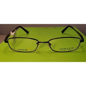 Adolfo New York Milan Blk Titanium 180 Degree Eye Glasses